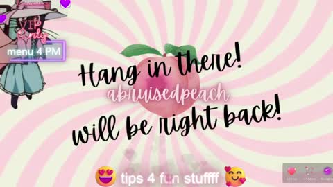 Snapshot of abruisedpeach chatting on May 27, 2026, 2:30 am Peach online show from May 27, 2026, 2:30 am