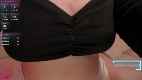 Snapshot of allisonrogersx chatting on April 23, 2026, 12:29 pm Allison Rogers online show from April 23, 2026, 12:29 pm