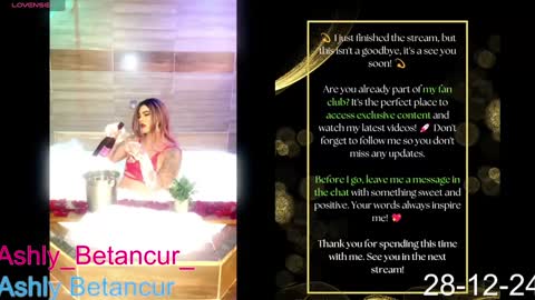 Ashly Betancur  online show from December 28, 2024, 6:06 am