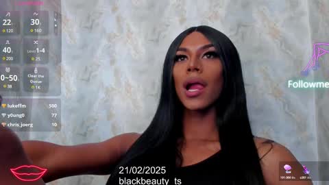 Snapshot of blackbeauty_ts chatting on February 21, 2025, 8:05 pm Nina online show from February 21, 2025, 8:05 pm