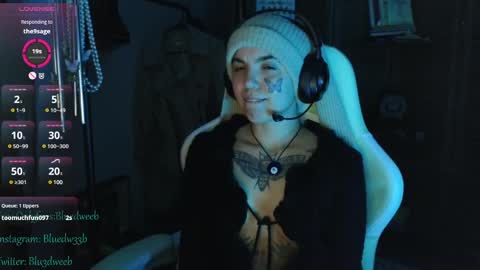 Snapshot of bluedweeb chatting on February 21, 2025, 11:01 am Blue online show from February 21, 2025, 11:01 am