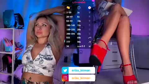 Snapshot of erika_kirman chatting on June 28, 2026, 9:15 am Erika online show from June 28, 2026, 9:15 am