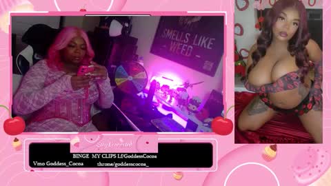 Snapshot of goddesscocoaa chatting on February 9, 2026, 7:56 am Goddess Cocoa online show from February 9, 2026, 7:56 am