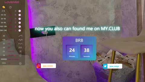 Snapshot of jane_meys chatting on January 25, 2025, 8:10 am your kitty JANE roawww online show from January 25, 2025, 8:10 am