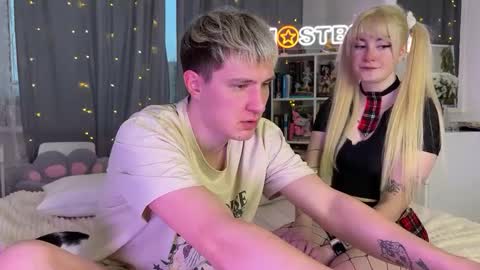 Snapshot of one_punch_cum chatting on March 2, 2025, 2:10 pm couple Lu sexy chick in middle and Jimmyblonde our friend Brianglasses online show from March 2, 2025, 2:10 pm