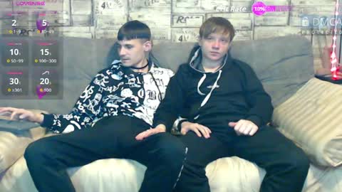 Max tall dark-haired guy with tattoos and Phil blond-haired online show from May 12, 2026, 2:30 am