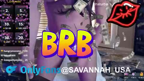 Onlyfans Savannah usa online show from January 27, 2025, 10:16 pm