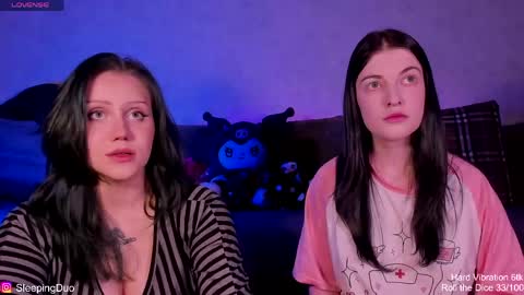 Snapshot of sleepingduo chatting on June 4, 2026, 6:14 pm Hi We are Iva and Angela Nice to meet u 3 online show from June 4, 2026, 6:14 pm