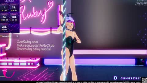 Snapshot of vexruby chatting on January 31, 2025, 1:43 am Vex Ruby online show from January 31, 2025, 1:43 am