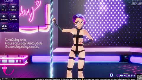 Snapshot of vexruby chatting on February 7, 2025, 1:36 am Vex Ruby online show from February 7, 2025, 1:36 am