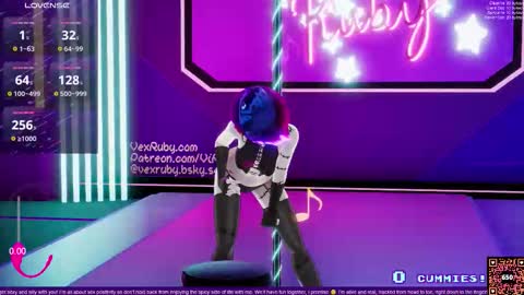 Snapshot of vexruby chatting on October 26, 2025, 12:16 am Vex Ruby online show from October 26, 2025, 12:16 am