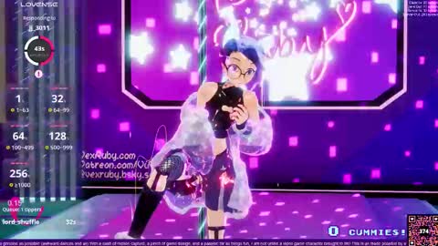 Snapshot of vexruby chatting on November 9, 2025, 1:04 am Vex Ruby online show from November 9, 2025, 1:04 am