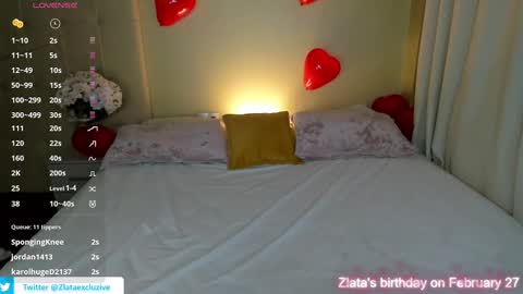 Zlata  Mon Tue Thu Fri Sun Sa GMT 3 0000pm - 0600pm  online show from February 19, 2025, 11:46 pm