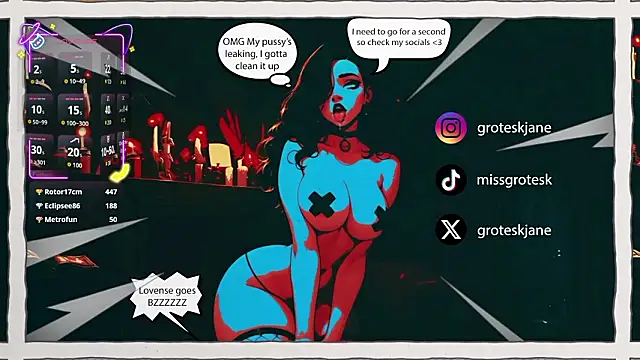 GroteskJane online show from February 21, 2026, 10:00 pm