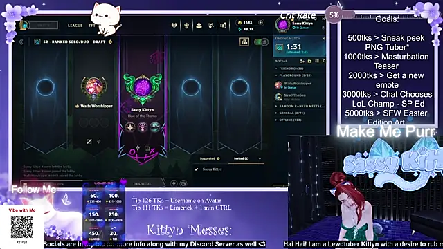 Snapshot of SassyKittyn chatting on March 17, 2025, 7:02 am SassyKittyn online show from March 17, 2025, 7:02 am