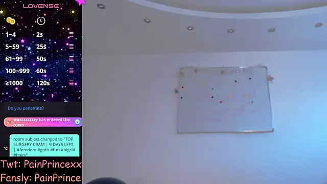 pain princee online show from March 6, 2025, 2:18 pm