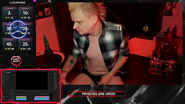 LiamIdols online show from January 23, 2025, 9:29 pm