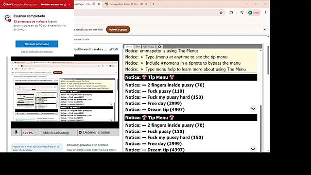 Snapshot of EmmaPetty chatting on October 4, 2025, 10:13 am EmmaPetty online show from October 4, 2025, 10:13 am