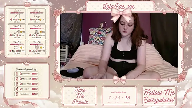 lolarae xx online show from June 6, 2026, 4:44 pm