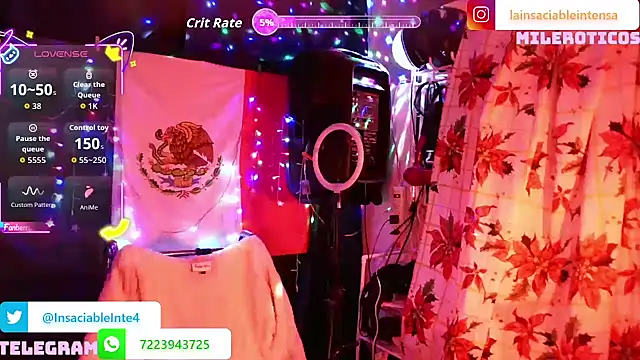 LaInsaciableIntensa online show from February 7, 2026, 1:20 am