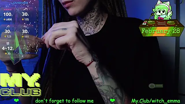 Witch Emma online show from February 28, 2026, 8:54 pm