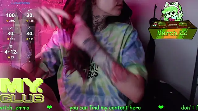 Witch Emma online show from March 22, 2026, 9:56 am